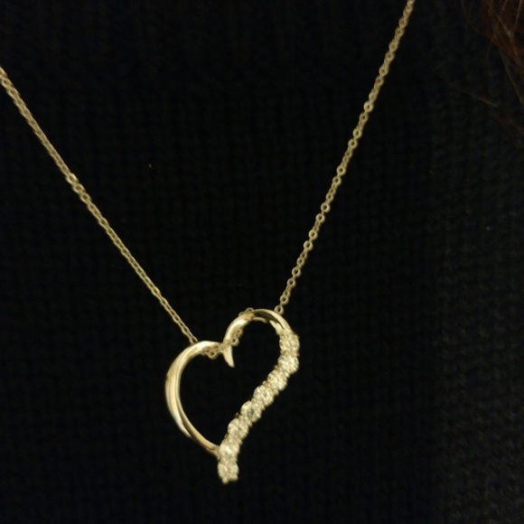 ❤ GENIUNE TOPAZ HEART NECKLACE - Picture 2 of 3